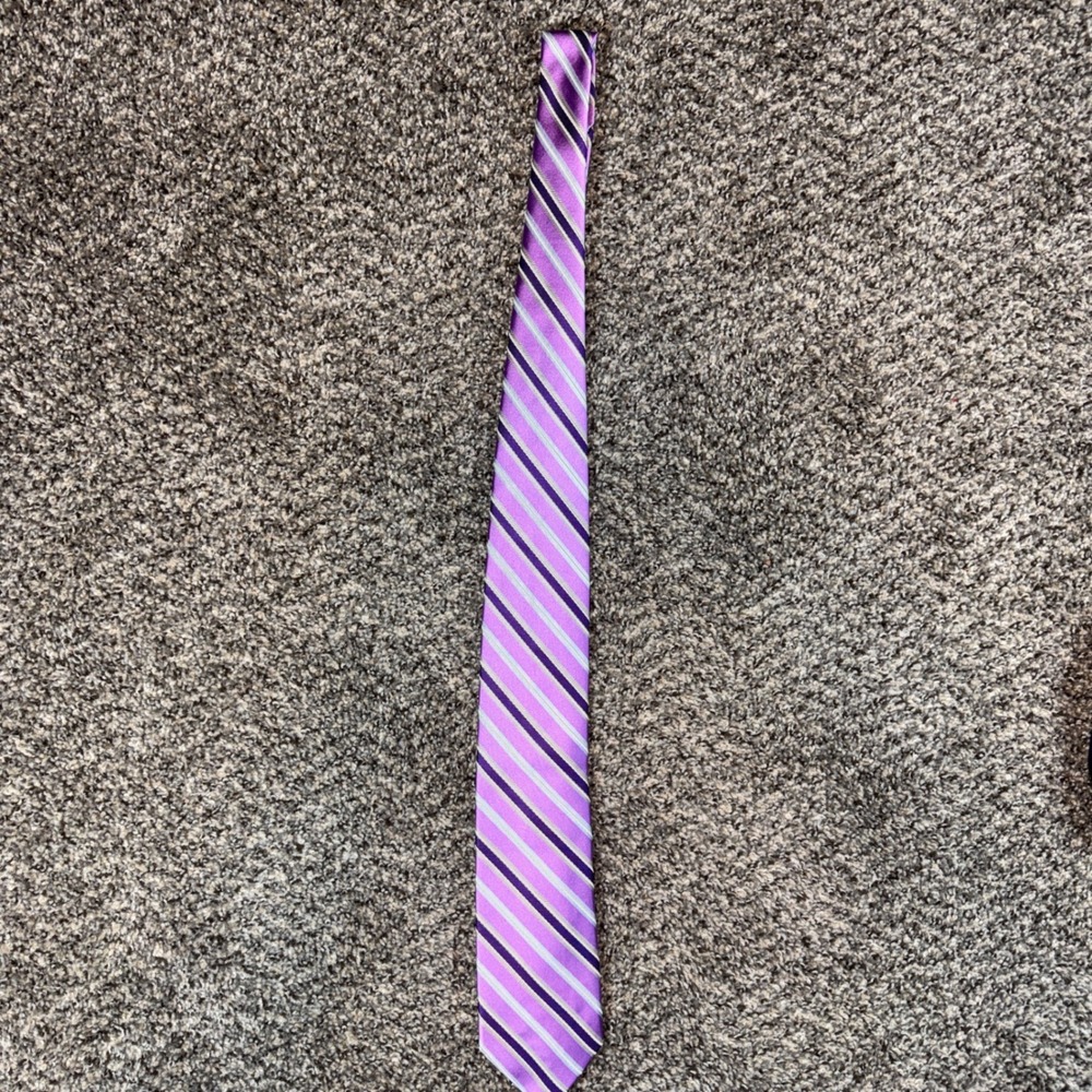 Robert Talbott Carmel Best Of Class Silk Tie‎ Purple Striped Hand Sewn USA